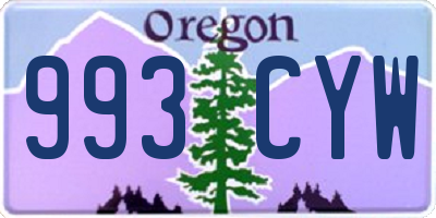 OR license plate 993CYW