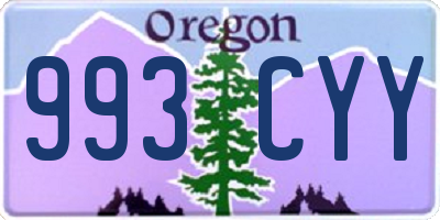 OR license plate 993CYY