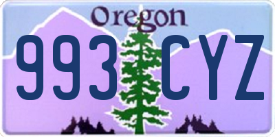 OR license plate 993CYZ