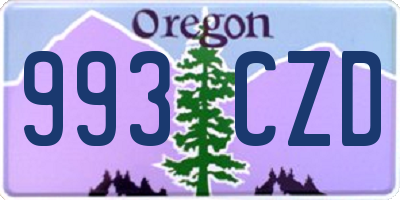 OR license plate 993CZD