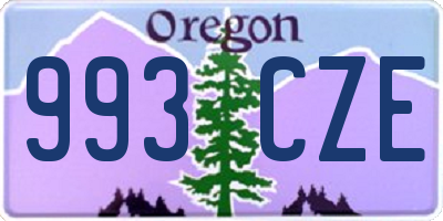 OR license plate 993CZE