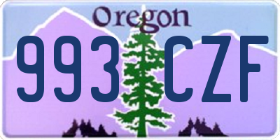 OR license plate 993CZF
