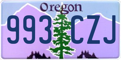 OR license plate 993CZJ