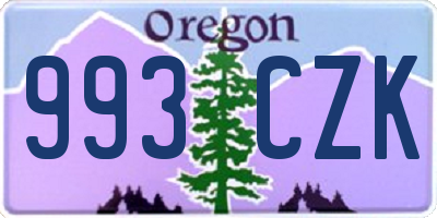 OR license plate 993CZK