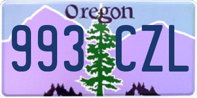 OR license plate 993CZL