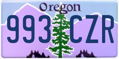 OR license plate 993CZR