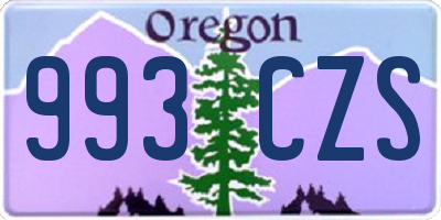 OR license plate 993CZS