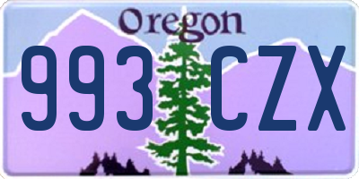 OR license plate 993CZX