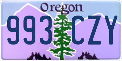 OR license plate 993CZY