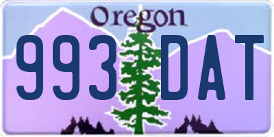 OR license plate 993DAT