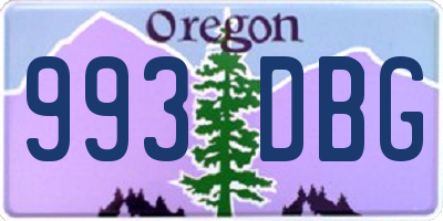 OR license plate 993DBG