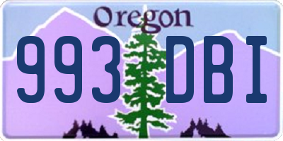 OR license plate 993DBI