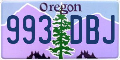 OR license plate 993DBJ