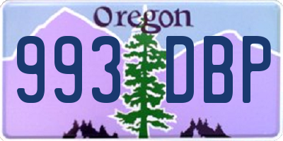 OR license plate 993DBP