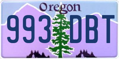 OR license plate 993DBT