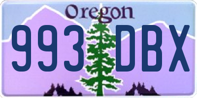 OR license plate 993DBX