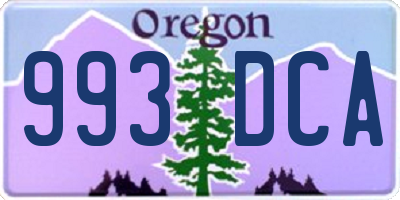 OR license plate 993DCA