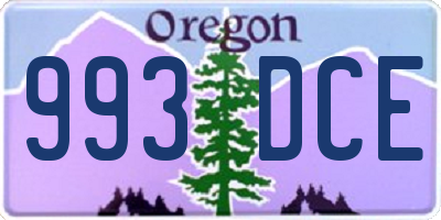 OR license plate 993DCE