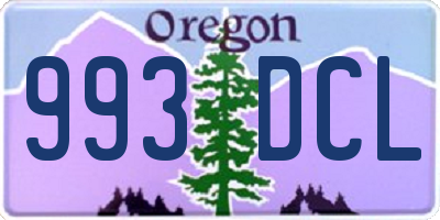 OR license plate 993DCL