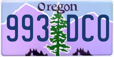 OR license plate 993DCO