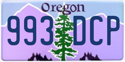 OR license plate 993DCP