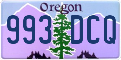 OR license plate 993DCQ