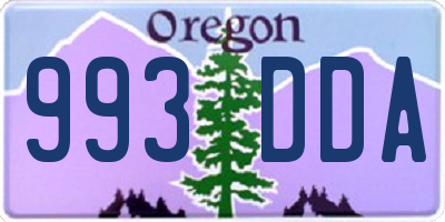 OR license plate 993DDA