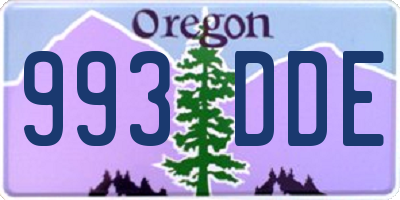 OR license plate 993DDE