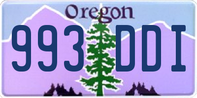 OR license plate 993DDI