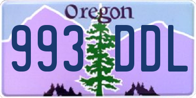 OR license plate 993DDL