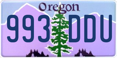 OR license plate 993DDU