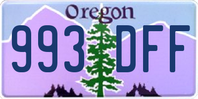 OR license plate 993DFF
