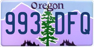 OR license plate 993DFQ