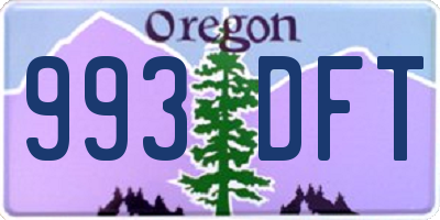 OR license plate 993DFT