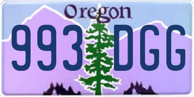OR license plate 993DGG