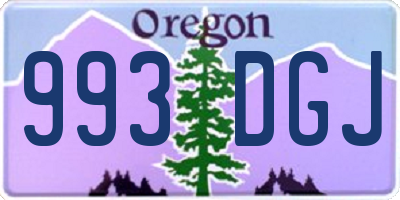 OR license plate 993DGJ