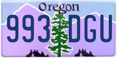 OR license plate 993DGU
