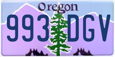 OR license plate 993DGV