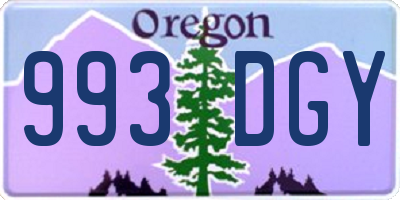 OR license plate 993DGY