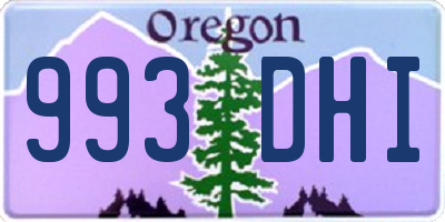 OR license plate 993DHI