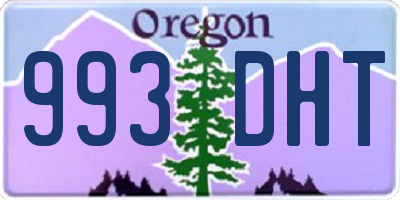 OR license plate 993DHT