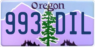 OR license plate 993DIL