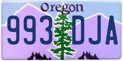 OR license plate 993DJA