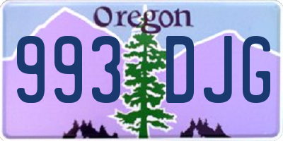 OR license plate 993DJG