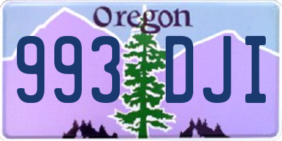 OR license plate 993DJI