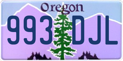 OR license plate 993DJL