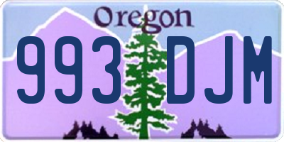 OR license plate 993DJM