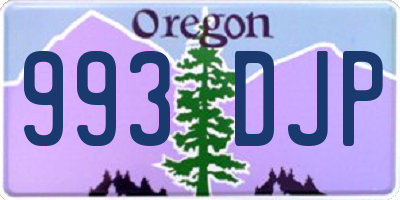 OR license plate 993DJP