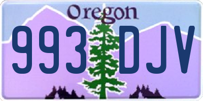 OR license plate 993DJV