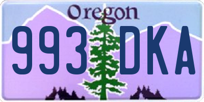 OR license plate 993DKA